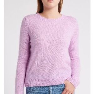 Caslon Women's Light Purple Crew Neck Sweater